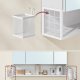 VASAGLE Badev�relsesskab med 3 d�re, spejlskab, v�gskab, stikkontakter, h�ngekurv, h�rt�rrerholder, masser af opbevaringsplads, til badev�relse, 16,5 x 70 x 75 cm, Cloudy White BBK126W01