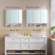 VASAGLE KAILYN Kollektion - Medicinskabsspejl, Badev�relsesv�gspejlskab med opbevaring, �bent rum, Justerbare hylder, 15 x 89 x 74 cm, Cloud White BBK130W01