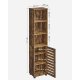 VASAGLE Badev�relsesskab, H�jt Badev�relsesskab, med 3 �bne rum, 2 justerbare hylder bagd�r, til Badev�relse, Stue, Entr&eacute;, K�kken, Stue, Rustik Brun BBK160X01