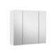 VASAGLE Badev�relsesskab med spejl, opbevaringsskab med 3 d�re, 60 x 15 x 55 cm, med justerbar hylde, moderne, hvid BBK22WT