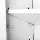 VASAGLE Badev�relsesskab med spejl, opbevaringsskab med 3 d�re, 60 x 15 x 55 cm, med justerbar hylde, moderne, hvid BBK22WT