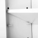 VASAGLE Badev�relsesskab med spejl, opbevaringsskab med 3 d�re, 60 x 15 x 55 cm, med justerbar hylde, moderne, hvid BBK22WT