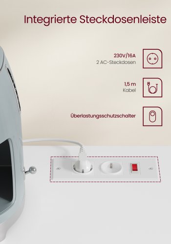 VASAGLE Custos Collection BBK373WB01 K�kkenskab Opbevaringsskab Sk�nk med Bordplade Mikrob�lgeovnshylde med 1 �bent Rum 3 D�re Justerbare Hylder Cloud White