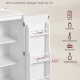 VASAGLE Custos Collection BBK373WB01 K�kkenskab Opbevaringsskab Sk�nk med Bordplade Mikrob�lgeovnshylde med 1 �bent Rum 3 D�re Justerbare Hylder Cloud White