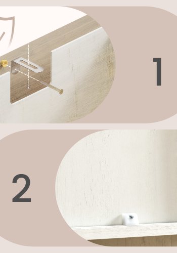 VASAGLE BBK381W02 Sk�nk med skuffe, k�kkenskab med d�re, justerbar hylde, landlig stil, til stue, spisestue, 40 x 140 x 80 cm, rustik hvid og honningbrun