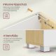 VASAGLE BBK503K01 Vaskeskab med 3 store skuffer, badev�relsesskab, 2 rum bag d�ren, badev�relsesskab med f�dder, 30 x 70 x 64 cm, Cloud White/Naturbeige