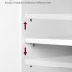 VASAGLE Badev�relsesskab til undervask, opbevaringsskab, med 3 skuffer, 2 rum bag d�ren, til h�ndvaske med piedestal, med f�dder, 30 x 70 x 64 cm, Cloud White BBK504W01
