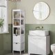 VASAGLE Underskab, Badev�relsesskab, 2 rum bag d�rene, til piedestalfri h�ndvaske, med ben, 30 x 60 x 60 cm, Cloud White BBK505W01