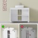 VASAGLE Underskab, Badev�relsesskab, 2 rum bag d�rene, til piedestalfri h�ndvaske, med ben, 30 x 60 x 60 cm, Cloud White BBK505W01