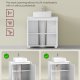 VASAGLE BBK506W01 Opbevaringsm�bel til undervask, 2 rum, bag d�ren, passer til forskellige h�ndvaske med ben, 30 x 60 x 60 cm, Cloud White