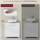 VASAGLE BBK506W01 Opbevaringsm�bel til undervask, 2 rum, bag d�ren, passer til forskellige h�ndvaske med ben, 30 x 60 x 60 cm, Cloud White