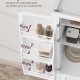 VASAGLE H�jt k�kkenskab, 40 x 76 x 182,1 cm, fritst�ende h�jt opbevaringsskab med skuffe, 4 justerbare hylder, 6 d�rhylder, til stue, k�kken, hvid BBC561W21