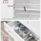 VASAGLE H�jt k�kkenskab, 40 x 76 x 182,1 cm, fritst�ende h�jt opbevaringsskab med skuffe, 4 justerbare hylder, 6 d�rhylder, til stue, k�kken, hvid BBC561W21
