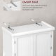 VASAGLE H�jt k�kkenskab, 40 x 76 x 182,1 cm, fritst�ende h�jt opbevaringsskab med skuffe, 4 justerbare hylder, 6 d�rhylder, til stue, k�kken, hvid BBC561W21
