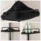SONGMICS Justerbar h�rnhylla f�r badrum, teleskopisk duschh�llare, 85-305 cm, golv till tak, med 4 hyllplan, 3 krokar, svart BCB001B01