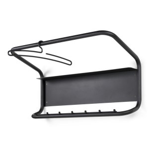 SPINDER DESIGN Bend knaggrekke, m. 7 knagger - svart stl (B:80)