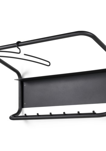 SPINDER DESIGN Bend knaggrekke, m. 7 knagger - svart stl (B:80)