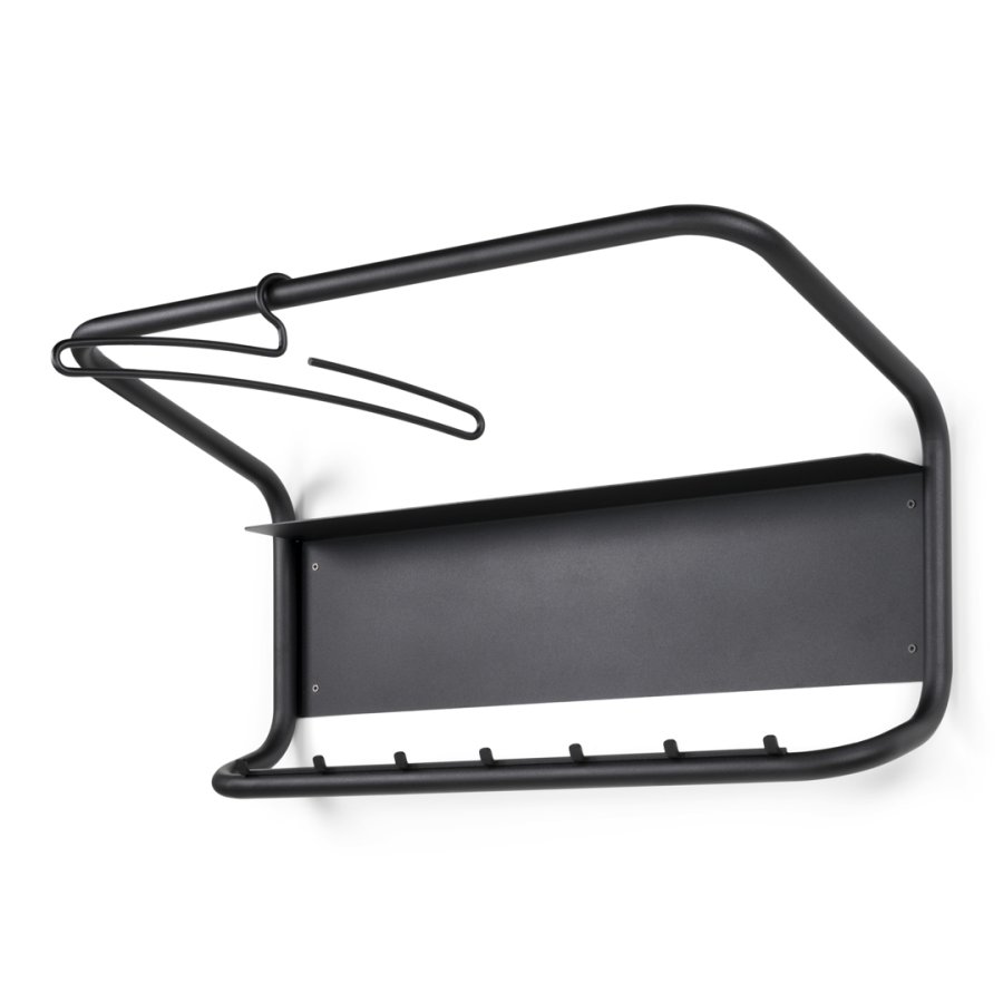 SPINDER DESIGN Bend knaggrekke, m. 7 knagger - svart stl (B:80)