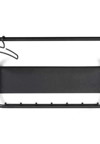 SPINDER DESIGN Bend knaggrekke, m. 7 knagger - svart stl (B:80)