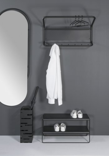 SPINDER DESIGN Gabi skostativ, m. 2 hyller - svart stl (B:73)