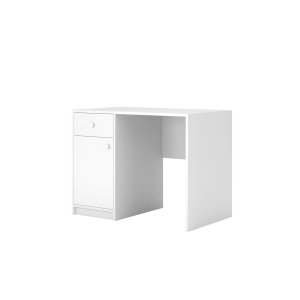 Babydreams brneskrivebord, m. 1 lge og 1 skuffe - hvid laminat (100x60)