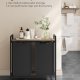 VASAGLE Skittent�yskurv, Skittent�yskurv med 2 rom, Uttrekkbare og avtakbare skittent�ysposer, Klessortering, Hylle, Metallramme, 2 x 46L, 73 x 33 x 72 cm, Kamelbrun og svart BLH201B50