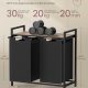 VASAGLE Skittent�yskurv, Skittent�yskurv med 2 rom, Uttrekkbare og avtakbare skittent�ysposer, Klessortering, Hylle, Metallramme, 2 x 46L, 73 x 33 x 72 cm, Kamelbrun og svart BLH201B50