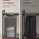 VASAGLE Skittent�yskurv, Skittent�yskurv med 2 rom, Uttrekkbare og avtakbare skittent�ysposer, Klessortering, Hylle, Metallramme, 2 x 46L, 73 x 33 x 72 cm, Kamelbrun og gr� BLH201G50