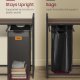 VASAGLE Skittent�yskurv med 4 rom, 150 liter sortering av t�y, rullende skittent�ysvogn med hyller, avtakbare innerlag, 6 etiketter, kastanjebrun, blekksvart og duegr� BLH203B01