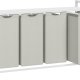 VASAGLE W&auml;schekorb, W&auml;schekorb mit 4 F&auml;chern, herausnehmbaren W&auml;sches&auml;cken, W&auml;schesortierung, Ablage, Metallrahmen, 4 x 40 l, 116 x 33 x 72 cm, Wei&szlig; BLH401W01