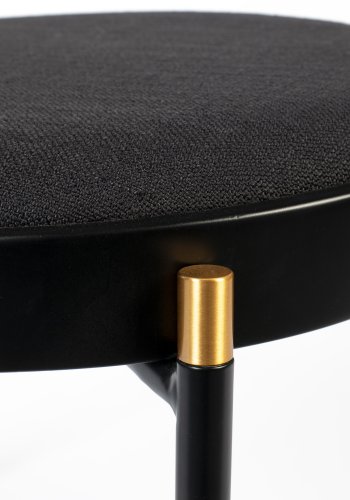 BOLD MONKEY Don't Stop The Webbing Esszimmerstuhl – natürliches Rattan, schwarzes Buchenholz, Polyester und Eisen