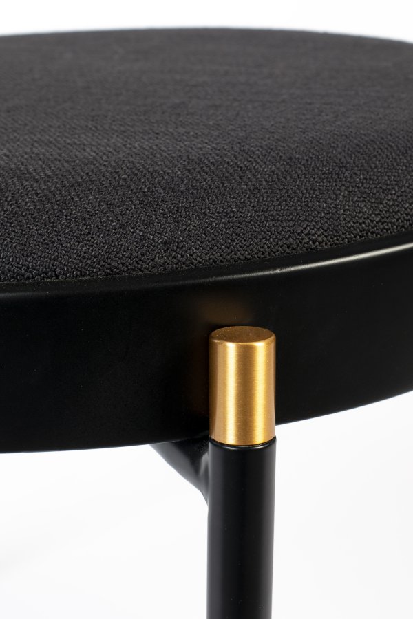 BOLD MONKEY Don't Stop The Webbing Esszimmerstuhl – natürliches Rattan, schwarzes Buchenholz, Polyester und Eisen