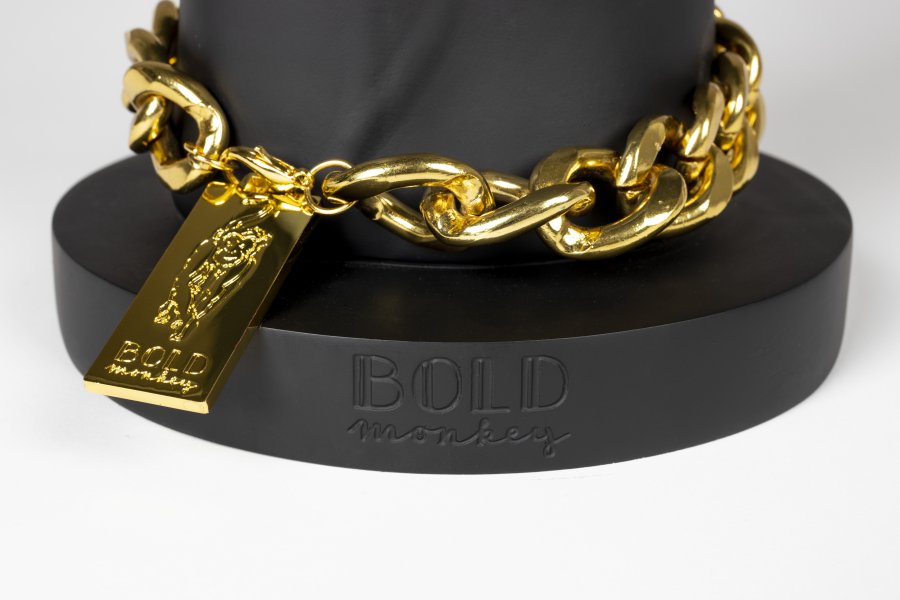 BOLD MONKEY Fother Mucker sidebord, rundt - svart glass og harpiks (40)