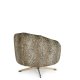 BOLD MONKEY Drehstuhl „Where The Sun Does't Shine“ – braun-mehrfarbiger Polyester mit Panther-Print/goldfarbener Stahl