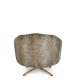 BOLD MONKEY Drehstuhl „Where The Sun Does't Shine“ – braun-mehrfarbiger Polyester mit Panther-Print/goldfarbener Stahl