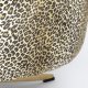 BOLD MONKEY Drehstuhl „Where The Sun Does't Shine“ – braun-mehrfarbiger Polyester mit Panther-Print/goldfarbener Stahl