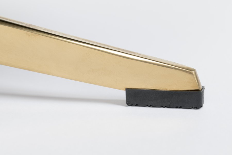 BOLD MONKEY Drehstuhl „Where The Sun Does't Shine“ – braun-mehrfarbiger Polyester mit Panther-Print/goldfarbener Stahl