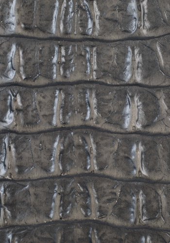 BOLD MONKEY Ava Morgana Barschrank, m. 2 Türen, 1 Schublade, Spiegel – braunes Krokodilleder PU, Messingstahl