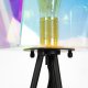 BOLD MONKEY Diamond Dear Stehlampe – regenbogenfarbenes holografisches Acryl und Eisen