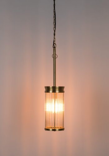 BOLD MONKEY  Deckenleuchte „Engel auf Feuer“, M – klares Acryl und Messing-Aluminium