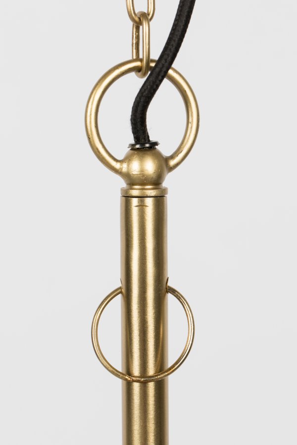 BOLD MONKEY  Deckenleuchte „Engel auf Feuer“, M – klares Acryl und Messing-Aluminium