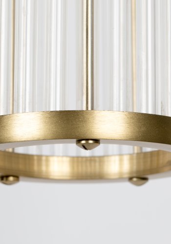 BOLD MONKEY  Deckenleuchte „Engel auf Feuer“, M – klares Acryl und Messing-Aluminium