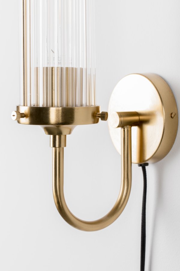 BOLD MONKEY Angel on fire vegglampe - klar akryl og messing aluminium