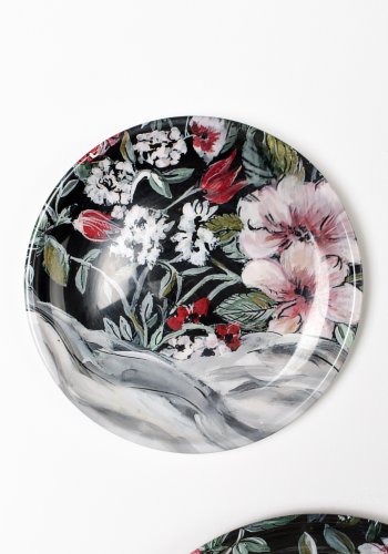 BOLD MONKEY No Food Here vegglampe - jernplater med vinyltrykt flerfarget tiger (sett med 4)