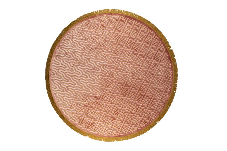 BOLD MONKEY I Feel So Soft Rundt teppe, med geometrisk mnster, rundt - rosa stoff (200)