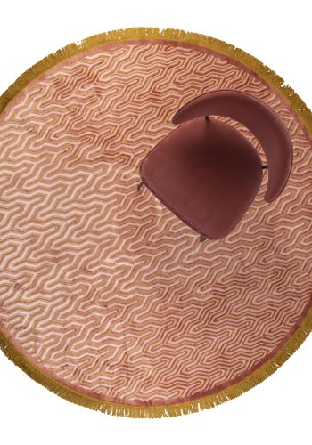 BOLD MONKEY I Feel So Soft Rundt teppe, med geometrisk mnster, rundt - rosa stoff (200)