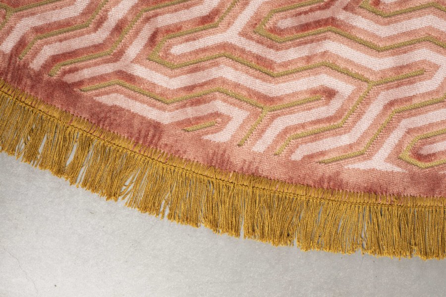 BOLD MONKEY I Feel So Soft Rundt teppe, med geometrisk mnster, rundt - rosa stoff (200)