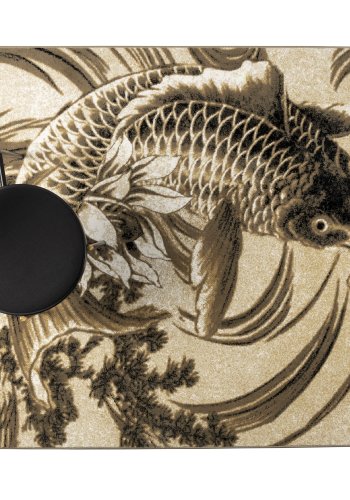 BOLD MONKEY The Legend of Koi teppe, rektangulrt - beige/svart/gr polypropylen/decolan 160x230 