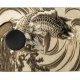 BOLD MONKEY The Legend of Koi teppe, rektangulrt - beige/svart/gr polypropylen/decolan 160x230 