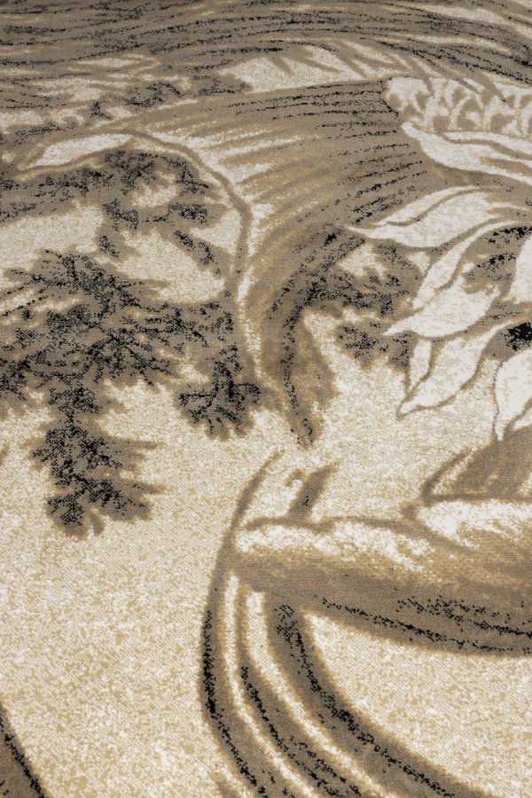BOLD MONKEY The Legend of Koi teppe, rektangulrt - beige/svart/gr polypropylen/decolan 160x230 